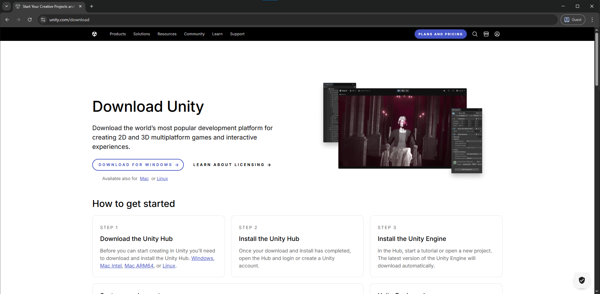 Download Unity